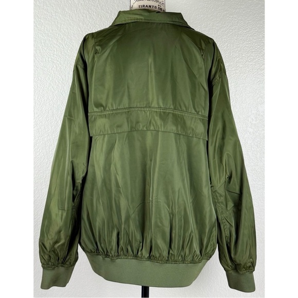 Free People We The Free Here Right Now Green Bomber Jacket, size Large - Picture 6 of 13